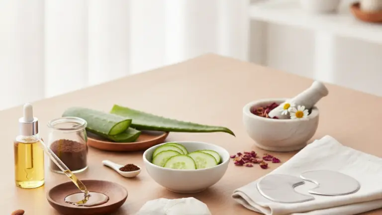 Como eliminar olheiras com ingredientes naturais que você tem em casa