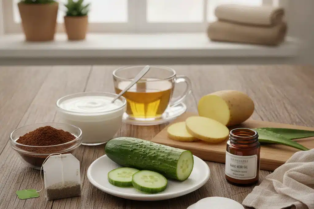Como eliminar olheiras com ingredientes naturais que você tem em casa