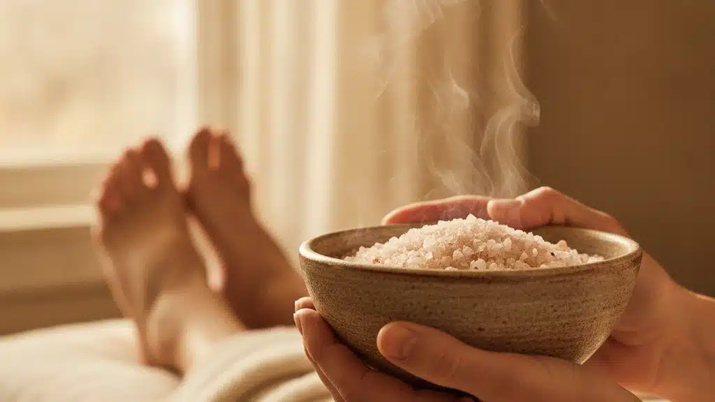 Como usar sal quente para acabar com a fadiga nos pés em 15 minutos