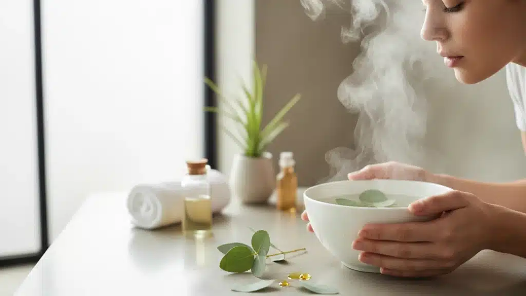 Inalação com vapor de eucalipto: técnica eficaz contra congestão nasal