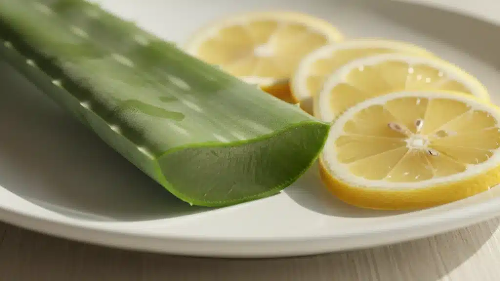 Receita caseira com aloe vera e limão para eliminar acne